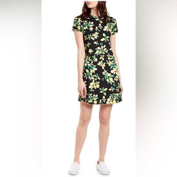 Lemon Print Mini Dress Size Small - Picture 2 of 2